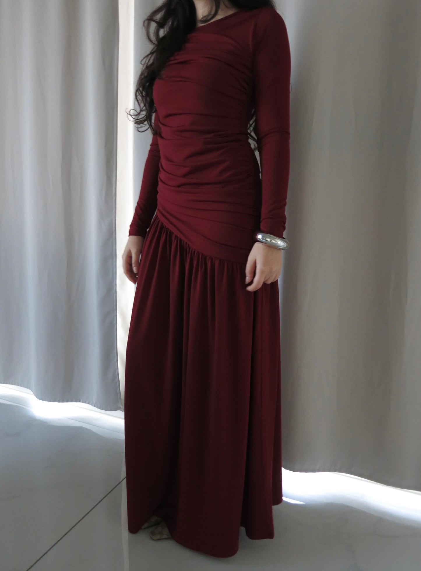 BURGUNDY RED AZURE DRESS NO.2
