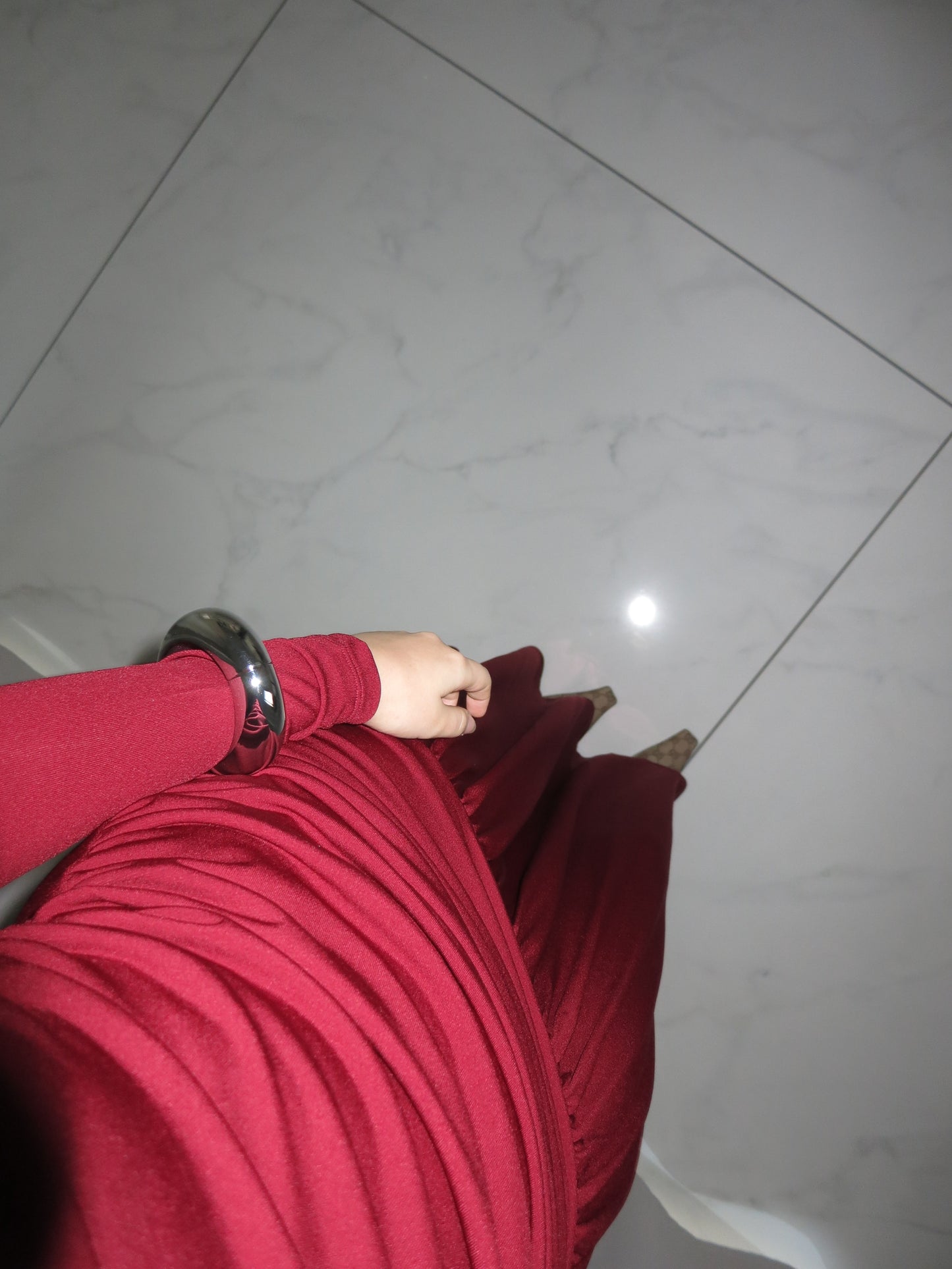 BURGUNDY RED AZURE DRESS NO.2